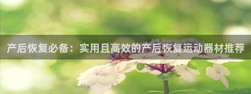 凯捷体育开户：产后恢复必备：实用且高效的产后恢复运动
