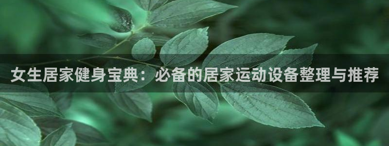 凯捷体育软件：女生居家健身宝典：必备的居家运动设备整