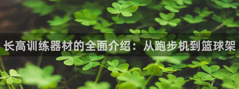 意昂平台体育：长高训练器材的全面介绍：从跑步机到篮球