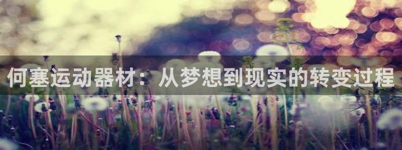 凯捷体育娱乐首页网站大全：何塞运动器材：从梦想到现实