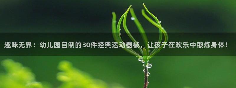 注册凯捷体育：趣味无界：幼儿园自制的30件经典运动器械，让孩